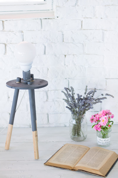 Lámpara nórdica madera diy