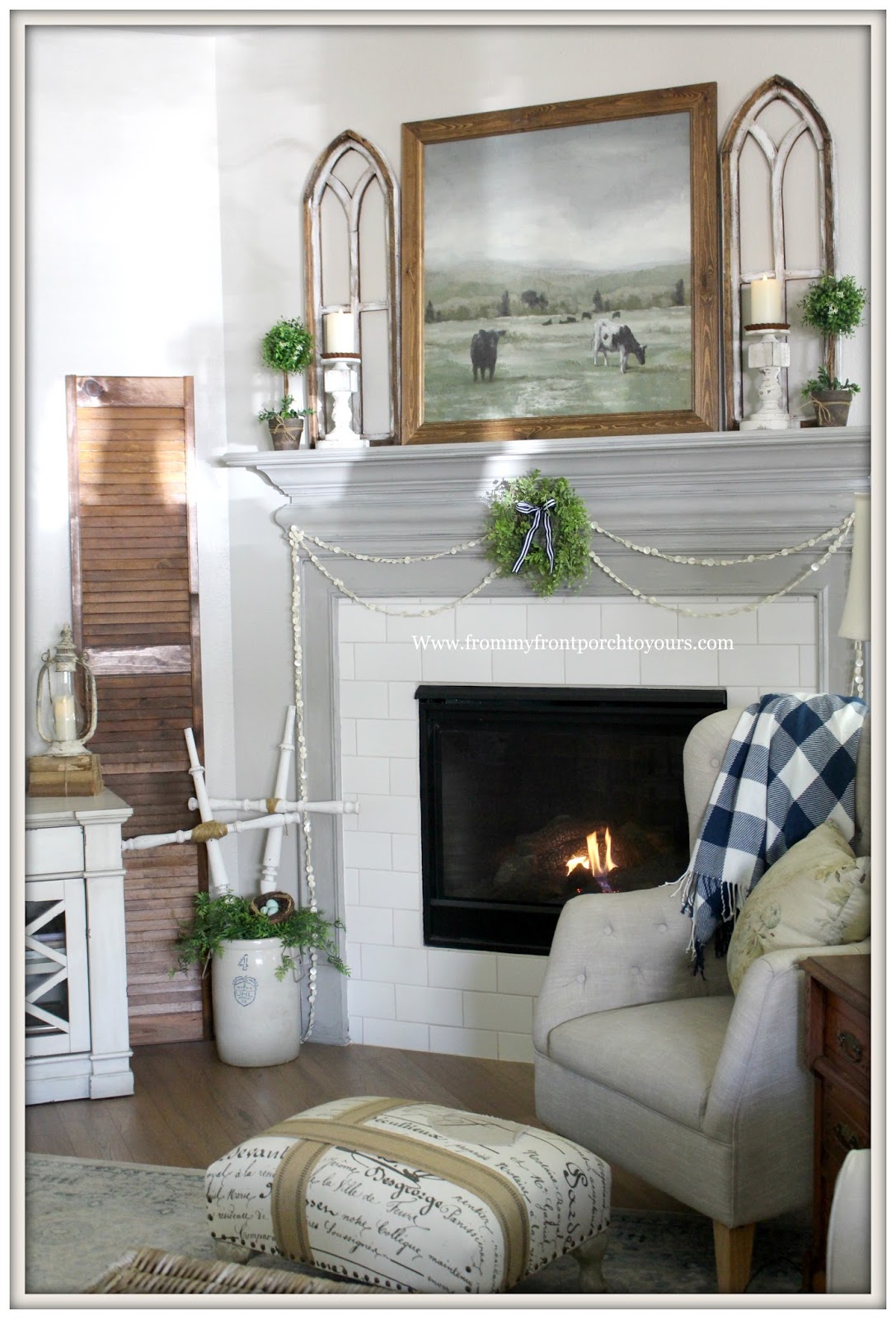 From My Front Porch To Yours French Country Farmhouse Fireplace
