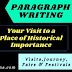 Write a paragraph (within 100 words) on 'Your Visit to a Place of Historical Importance' based on the following points: 