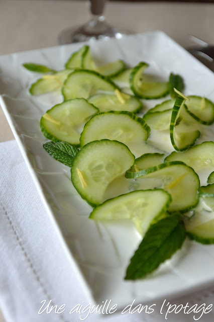 Salade de concombre à la crème de coco, d'Alain Ducasse