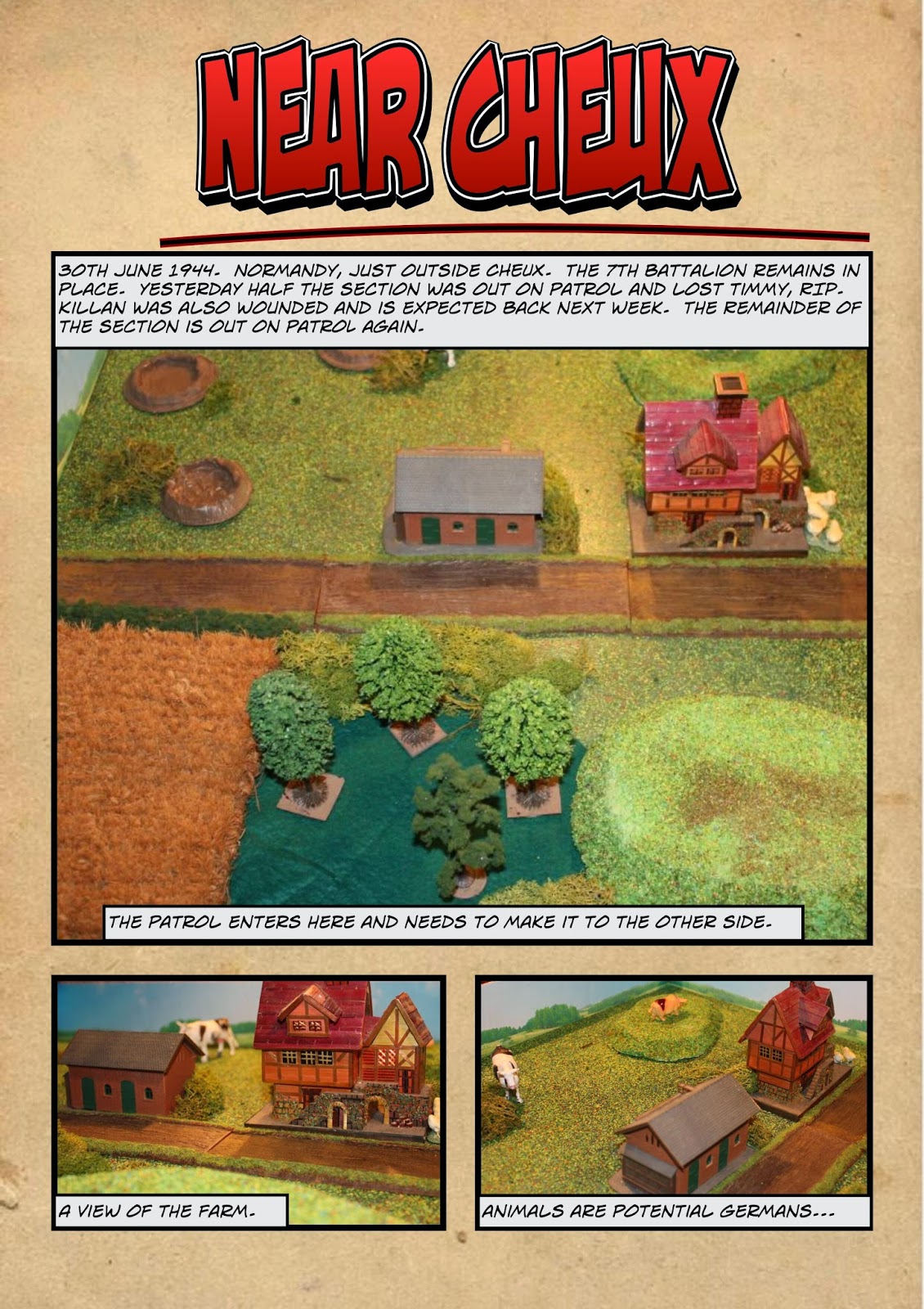 Shaun's Wargaming with Miniatures NUTS Comic WW2 battle report North