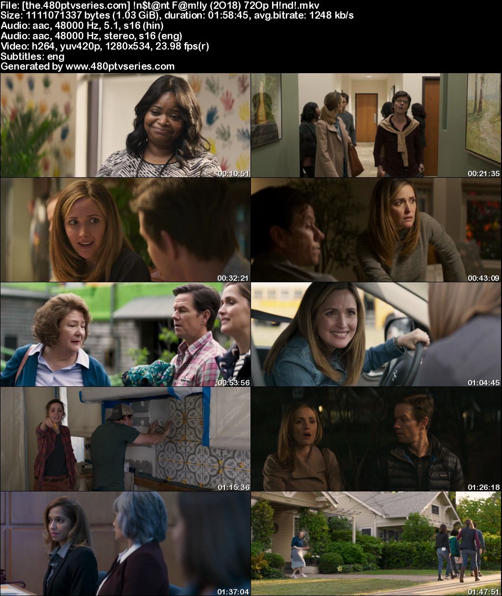 Watch Online Free Instant Family (2018) Full Hindi Dual Audio Movie Download 480p 720p Bluray