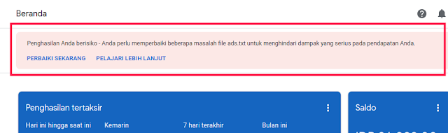 mengatasi penghasilan google adsense berisiko