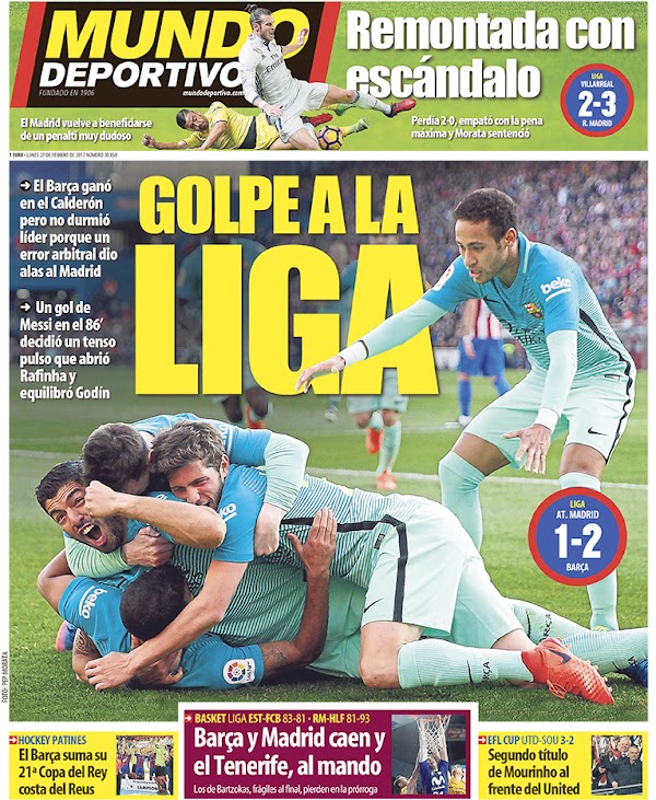 FC Barcelona, Mundo Deportivo: "Golpe a la Liga"