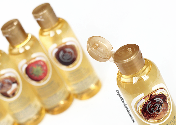 The Body Shop Beautifying Oils Coconut Mango Cocoa Butter Strawberry Brazil Nut Review Photos