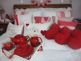 cama decorada para o dia dos namorados