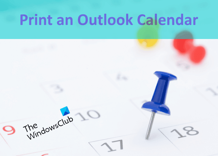 cómo imprimir el calendario de Outlook