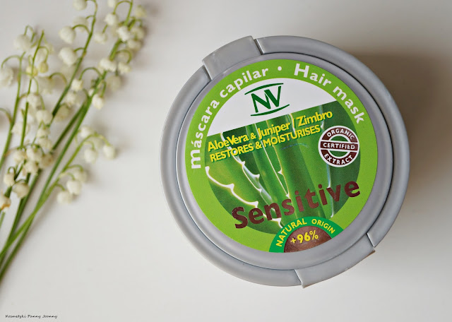 Aloesowa maska dla wrażliwej skóry głowy - NaturVital, Sensitive Hair Mask Aloe Vera