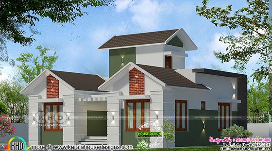 1130 square feet 2 bhk home with stair room