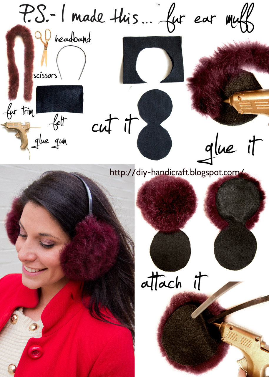 diyHandicraft Make your own fur ear muff