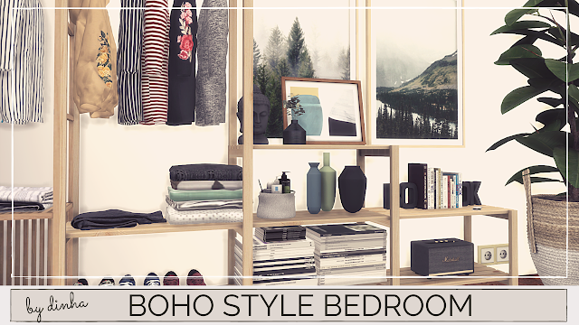 Boho Style Bedroom Download Tour Cc Creators The Sims 4 Dinha