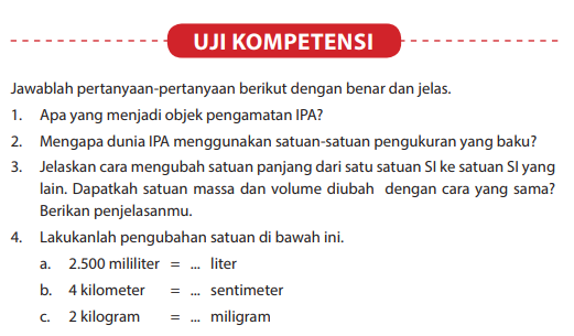 Jawaban Uji Kompetensi Penerapan Bab 1 Halaman 30 Ipa Kelas 7 Objek Ipa Dan Pengamatannya Bastechinfo