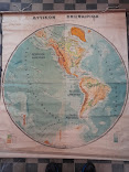 Χάρτης Γεωγραφίας-Δυτικόν Ημισφαίριον