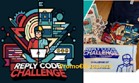 Reply Code Challenge Teen Edition : 300 kit gadget omaggio Logo Reply Code Challenge Teen Edition : 300 kit gadget omaggio
