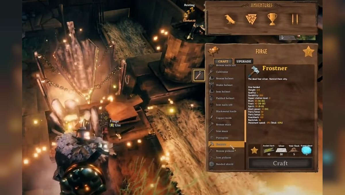 How to upgrade the in Valheim and find Ymir's flesh to create a