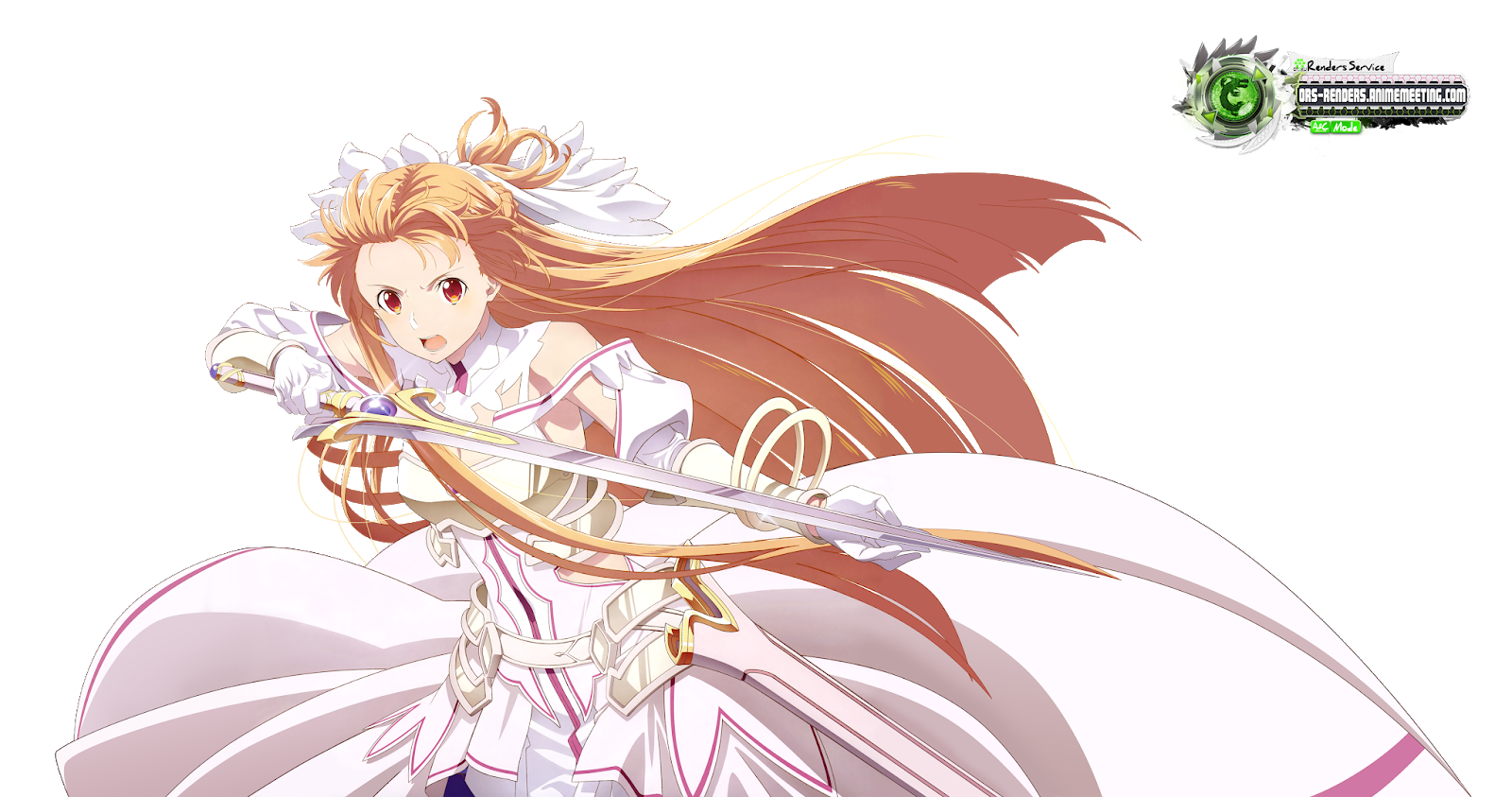 Sword Art Online:Asuna Stacia Kakoii Guard on Sword HD Render | ORS