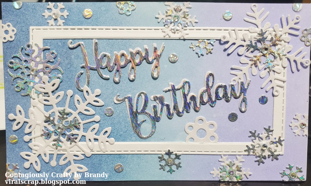 Contagiously Crafty: Happy Birthday - A Slimline Winter Birthday Card