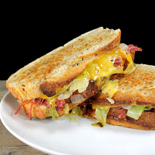 Corned Beef and Cabbage Grilled Cheese on Rye