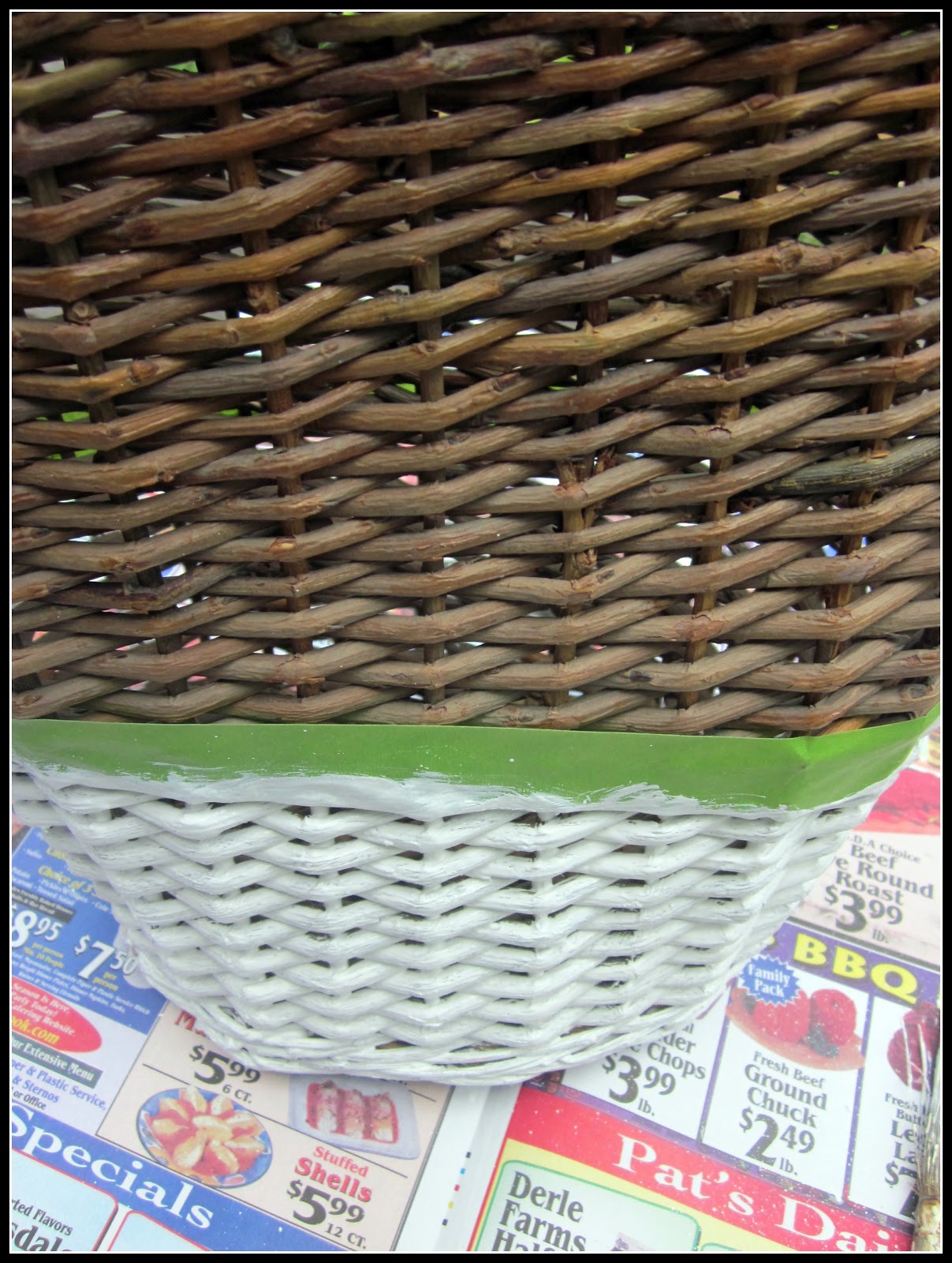 White Painted Baskets