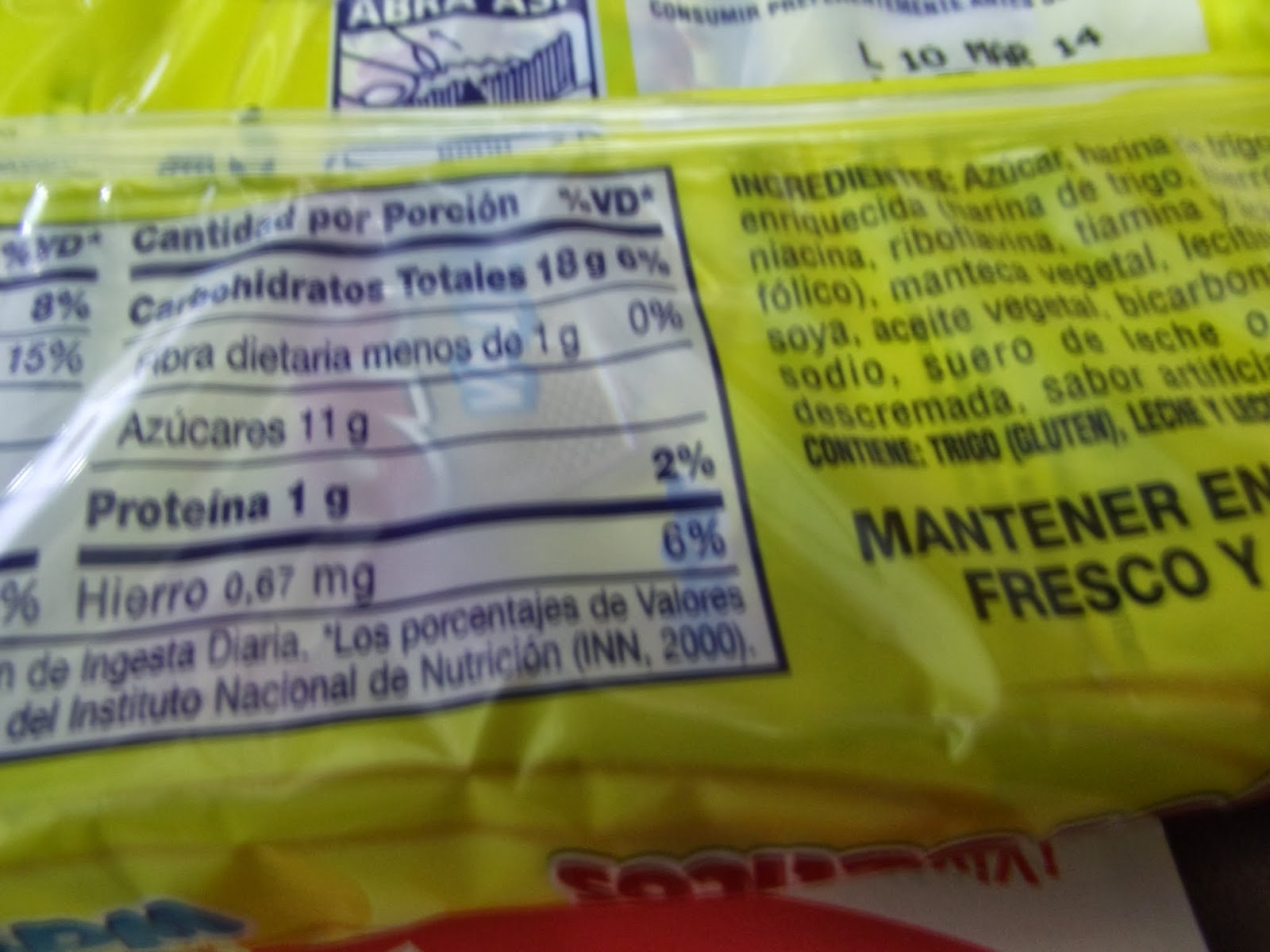 Sorbeticos Nabisco (Kraft Foods) 100g en 4 paquetes de 25g Hecho en