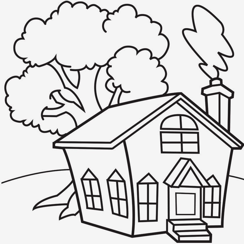 house clipart coloring - photo #13
