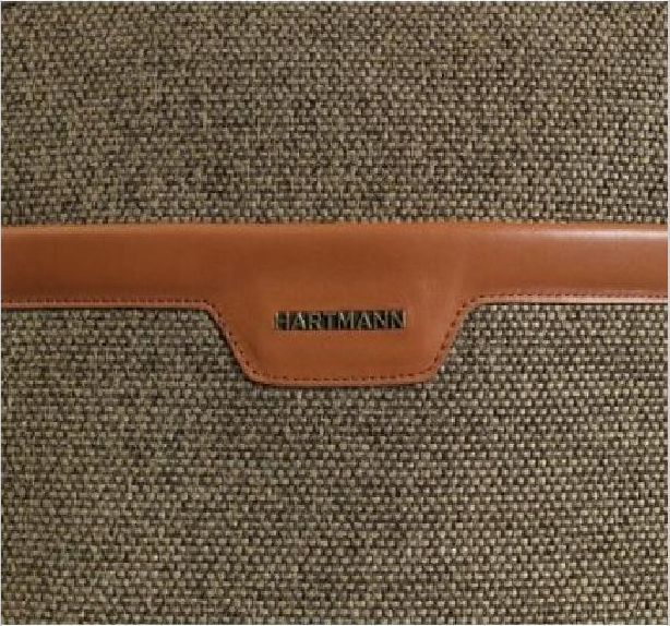 Valise Hartmann Jacquard Marron - 4 Roues, Made In USA, Années 2000