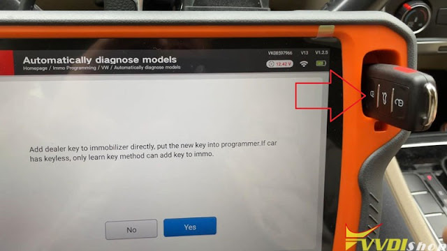 xhorse key tool plus vw passat 2015 add key 12