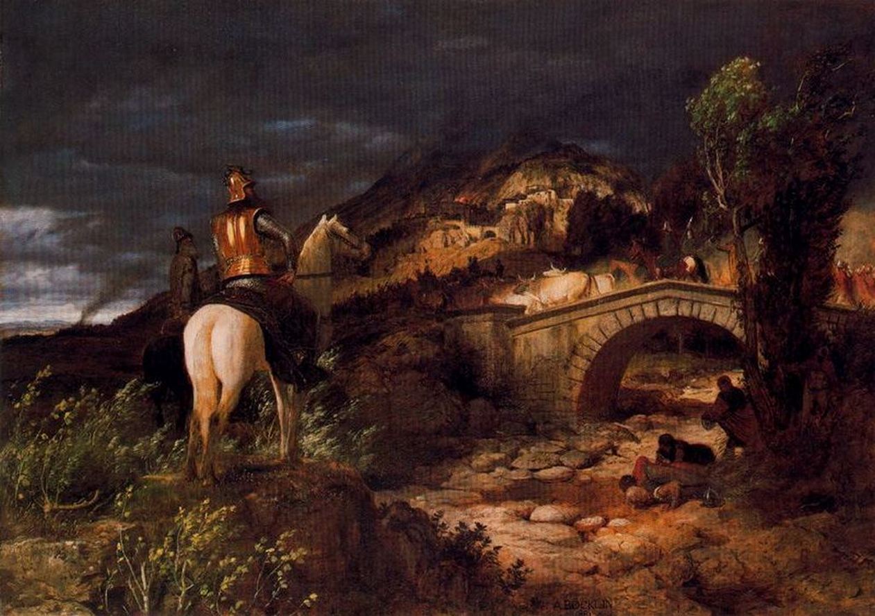 поля блаженных. символизм арнольд беклин. беклин художник. елисейские поля древняя греция. поля блаженных.