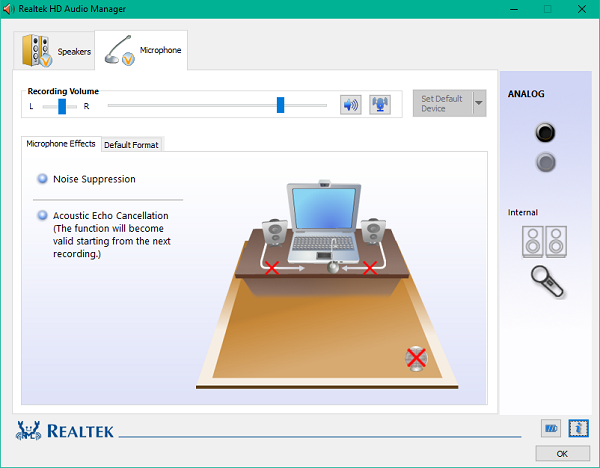 Загрузите и переустановите Realtek HD Audio Manager