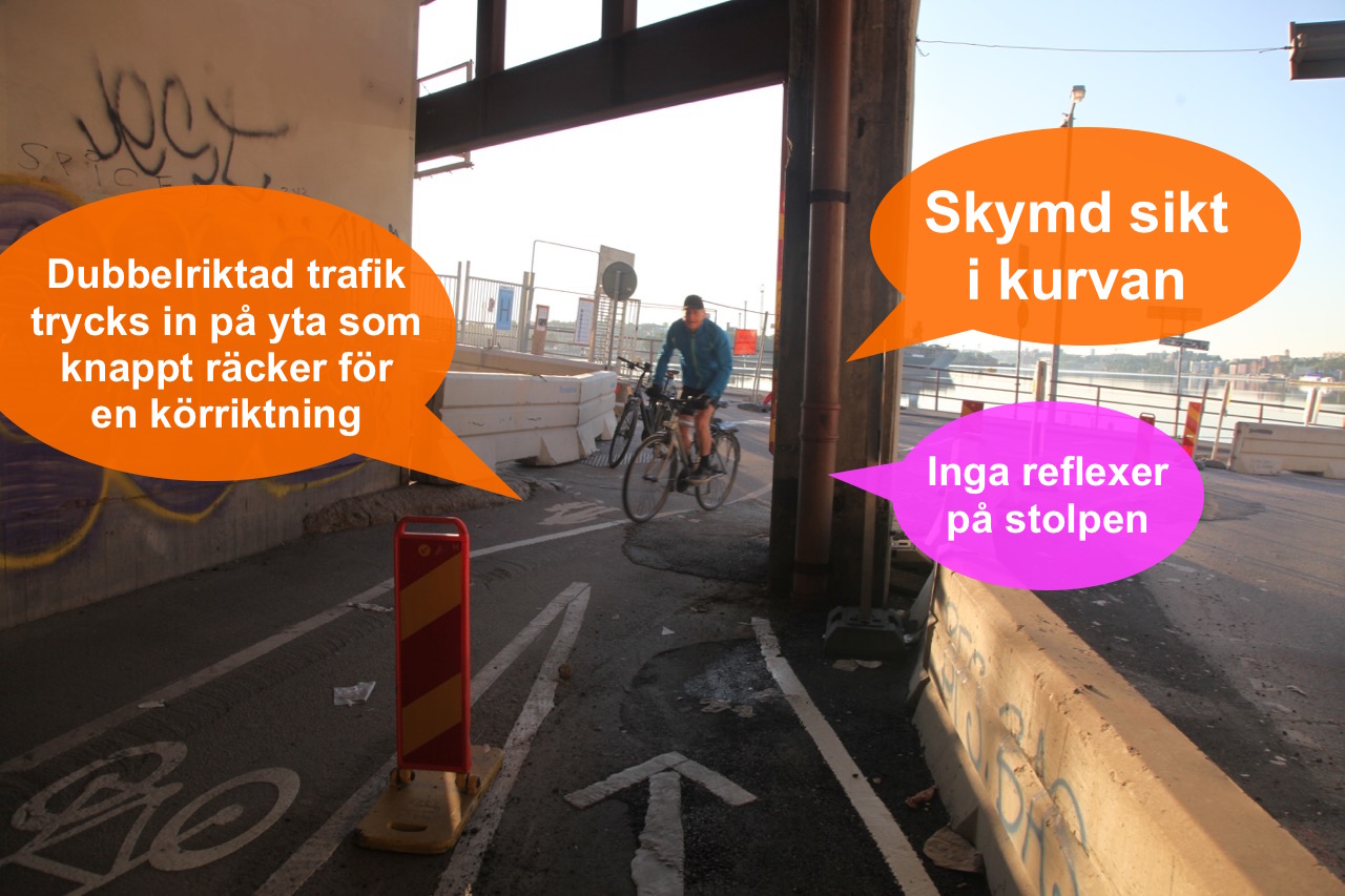 Cyklandeombud Stockholms län: Besiktning Slussenbygget, farligt ...