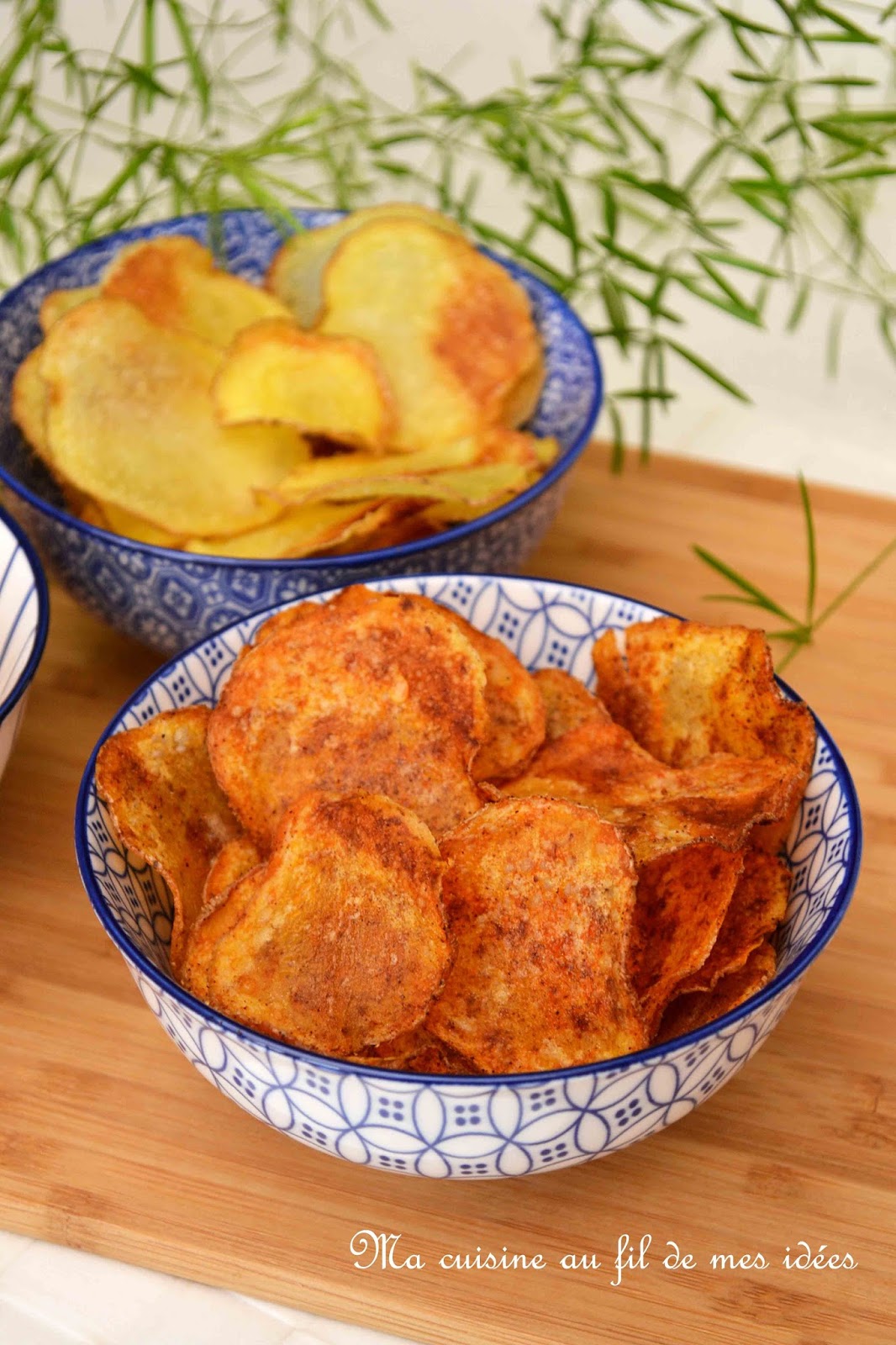 Ma cuisine au fil de mes idées... Chips maison aux 3 saveurs {sel