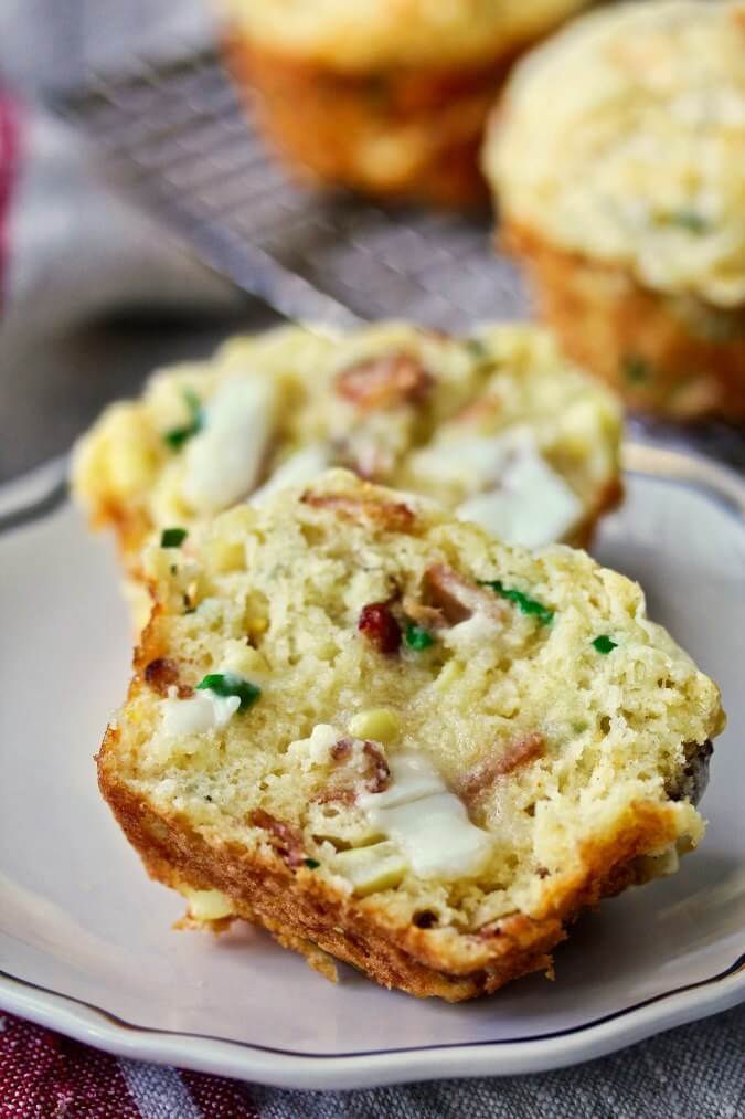 Cheesy Corn and Bacon Muffins