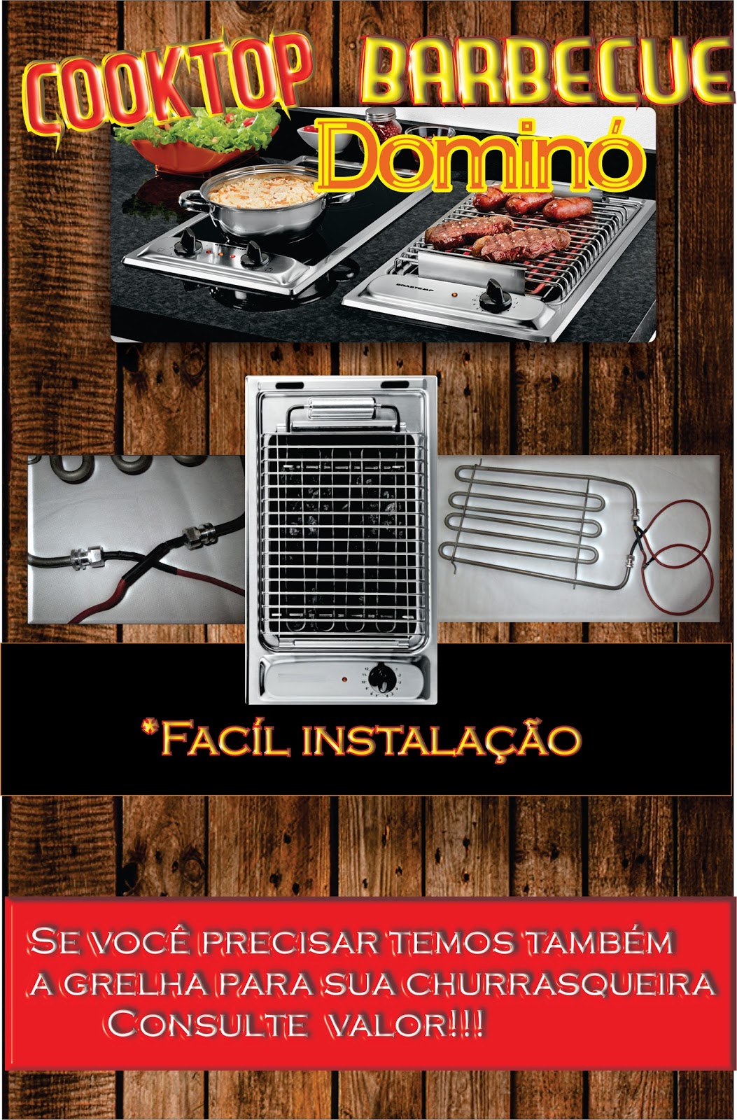 JCS resistencias elétricas resistencia eletrica churrasqueira cooktop