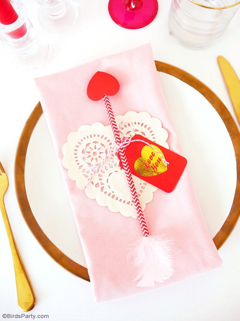 Last Minute Valentine's Day DIY Table Decor - Party Ideas | Party