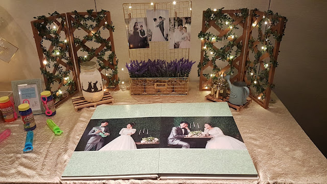 diy wedding album display
