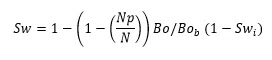 Ecuación de Saturación de Agua (Sw)