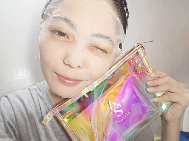護膚 ░ 美人魚夢幻彩色❤ Lovism洛芙生 黃金藻曬後賦活羽絨面膜,敏感型肌膚曬後保養媽咪也可以使用!