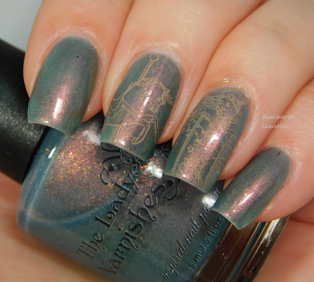 The Lady Varnishes Fishy, Why Are You Sleeping? stamped with UberChic Beauty Carnival & Fair Time