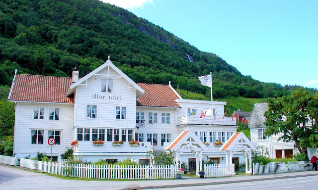 The Utne Hotel located in Utne, Norway along the Hardangerfjord. Photo: EuroTravelogue™.