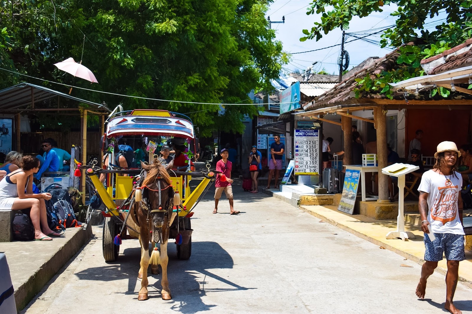 horse and cart on gili trawangan
