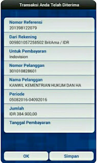 contoh bukti transfer bri mobile