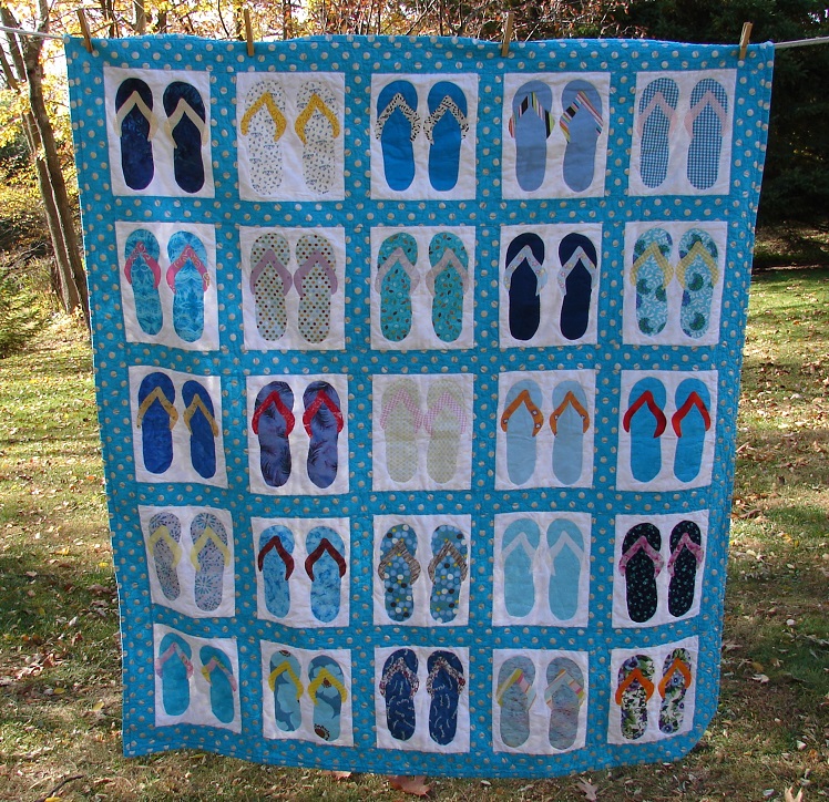 The Life of Riley The Flip Flop Quilt Finish aka Endless Summer