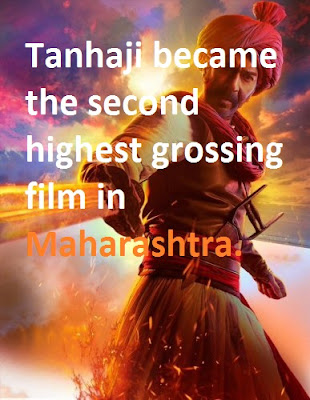 Tanhaji became the second highest grossing film in Maharashtra.