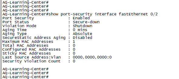 Cisco port-security