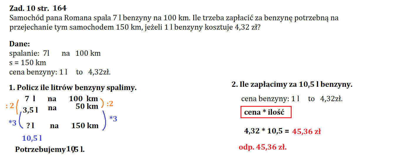 Szóstaki z SP4 liczą Prędkość, droga, czas zadania tekstowe