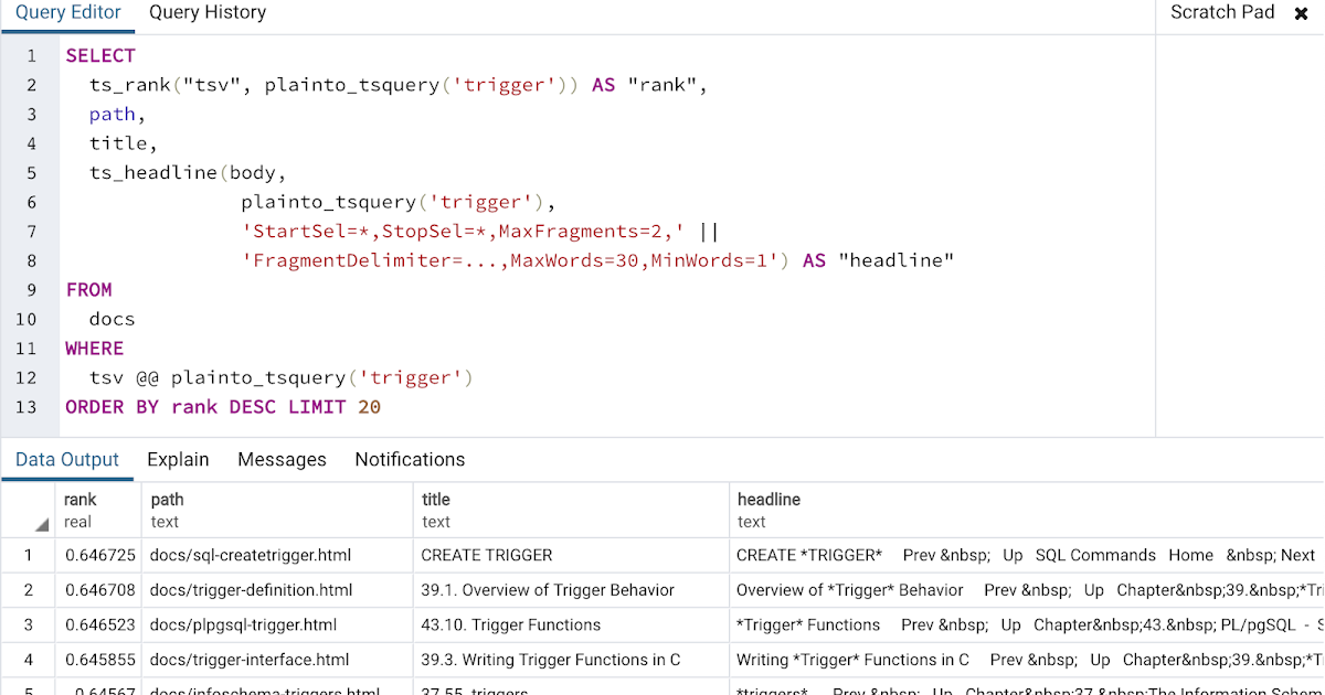 Dave S Postgres Blog Indexing Documents For Full Text Search