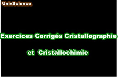 Exercices Corrigés Cristallographie .