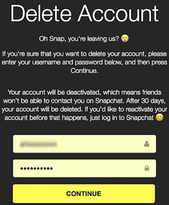 menonaktifkan,akun, Snapchat