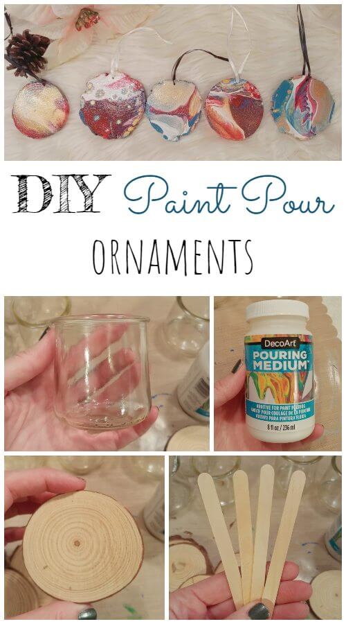 DIY Paint Pour Ornaments