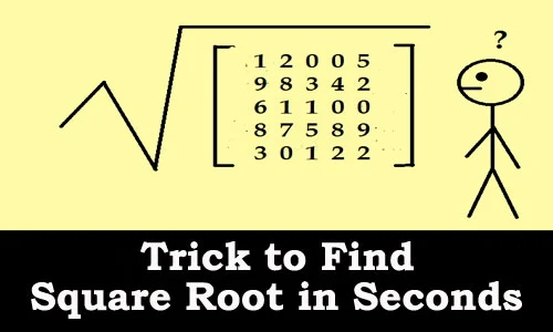 Kerala PSC - Trick to mentally calculate square roots in Seconds